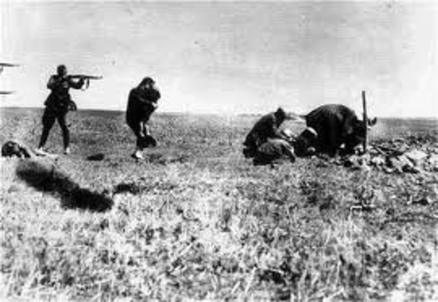 The German army invades the Soviet Union. The Einsatzgruppen, mobile killing squads, begin the mass murders of Jews, Gypsies, and Communist leaders.