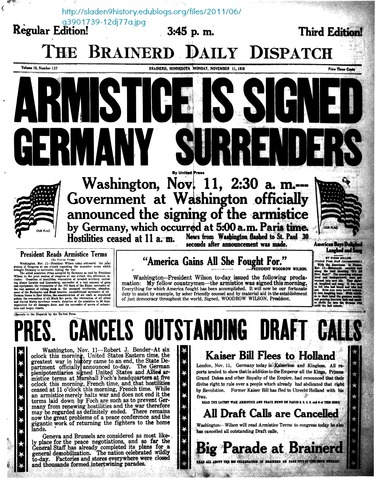 Armistice signed