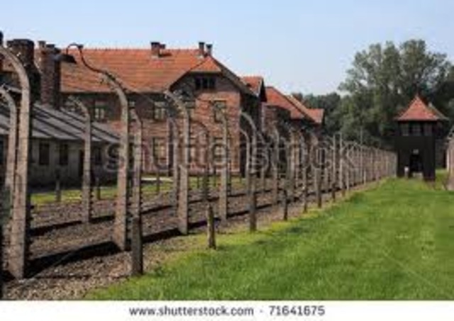 A concentration camp is established at Auschwitz, Poland.