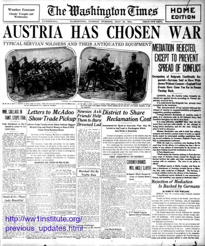 Austria declares war on Serbia