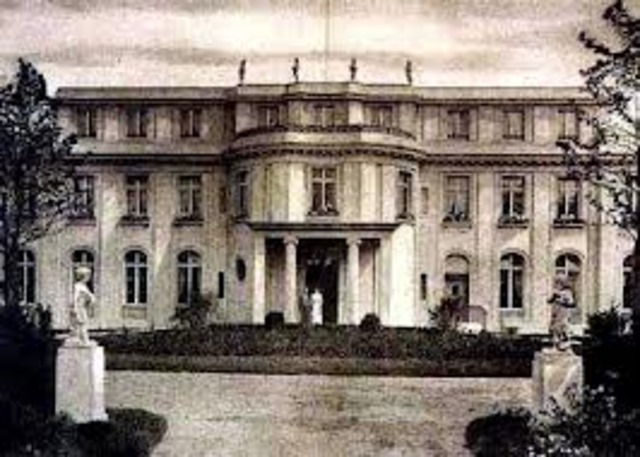 Fifteen Nazi and government leaders meet at Wannsee, a section of Berlin, to discuss the "final solution to the Jewish question".