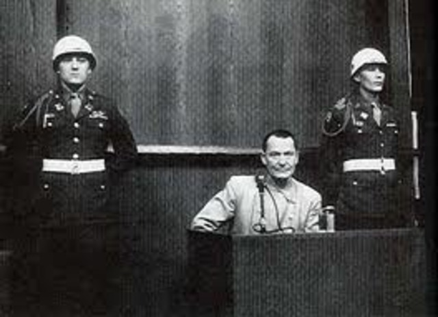 The war crimes tribunal is convened at Nuremberg, Germany.