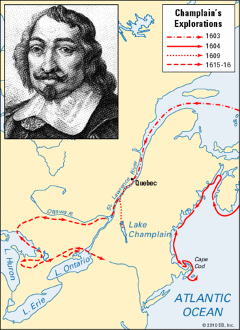 Quebec City founded by Samuel de Champlain