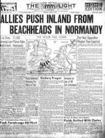 The Allied Powers invade Normandy.