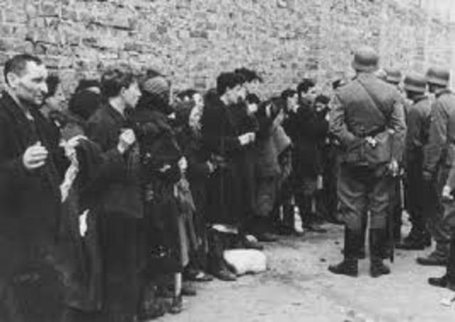 First group of German and Austrian Jews are deported to ghettos in eastern Europe.