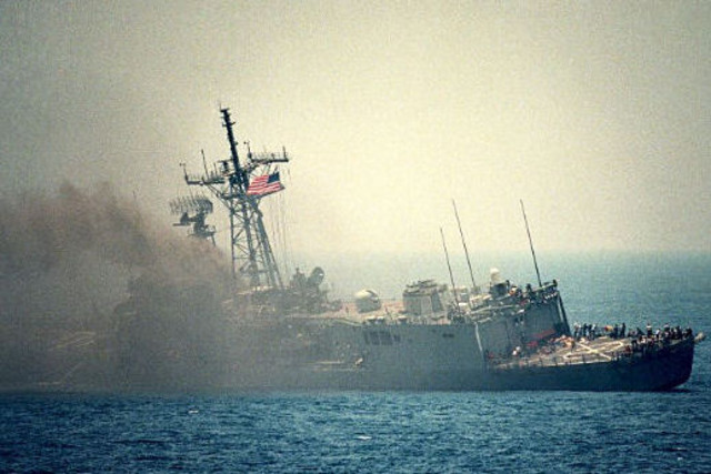 U.S.S Coe Bombed