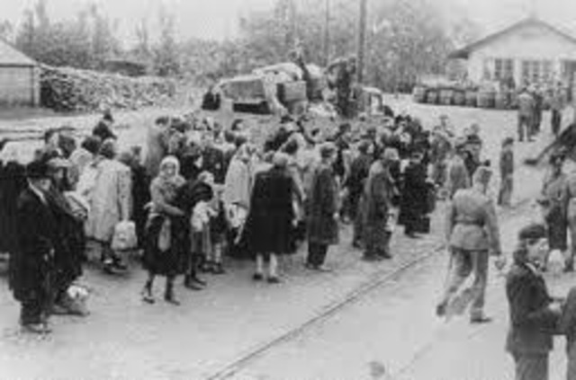The Nazis begin deportation of Hungarian Jews. Over 430,000 Jews are sent to Auschwitz-Birkenau where most are gassed.