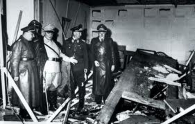 German officers fail and are caught in an attempt to assassinate Hitler