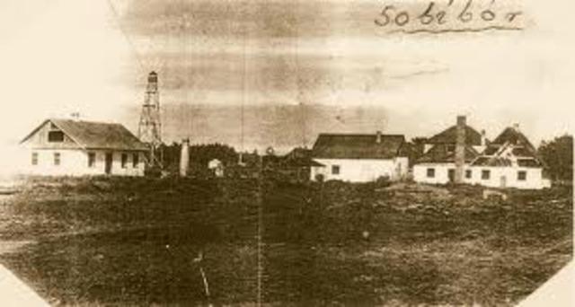 Nazi "extermination" camps located in occupied Poland at Auschwitz, Birkenau, Treblinka, Sobibor, Belzec, and Majdanek-Lublin begins mass murder of Jews in gas chambers.