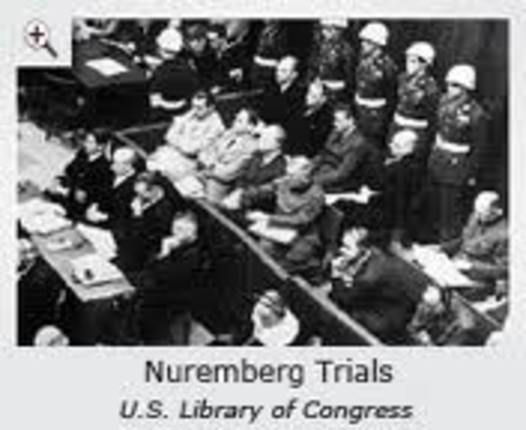 The war crimes tribunal is convened at Nuremberg, Germany.