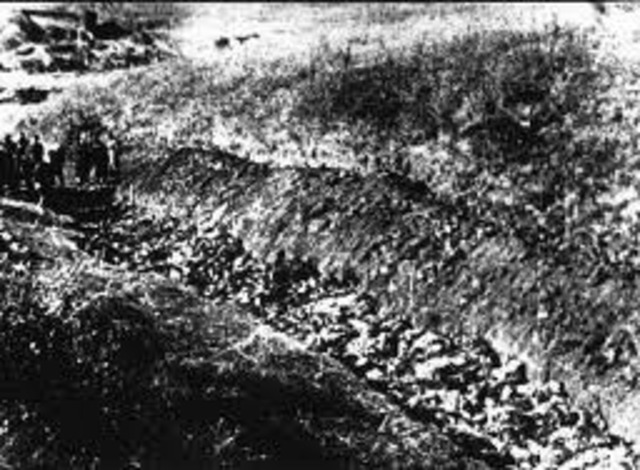 Nearly 34000 Jews are murdered by mobile killing squads at Babi Yar, near Kiev in the Ukraine.