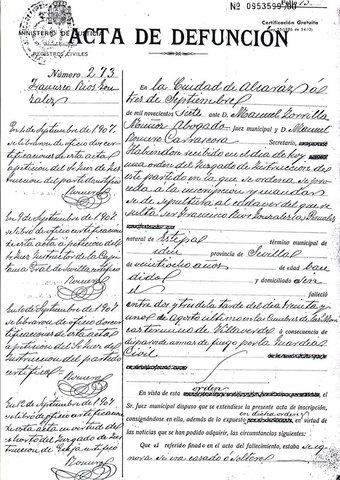 Demostración de defunciones