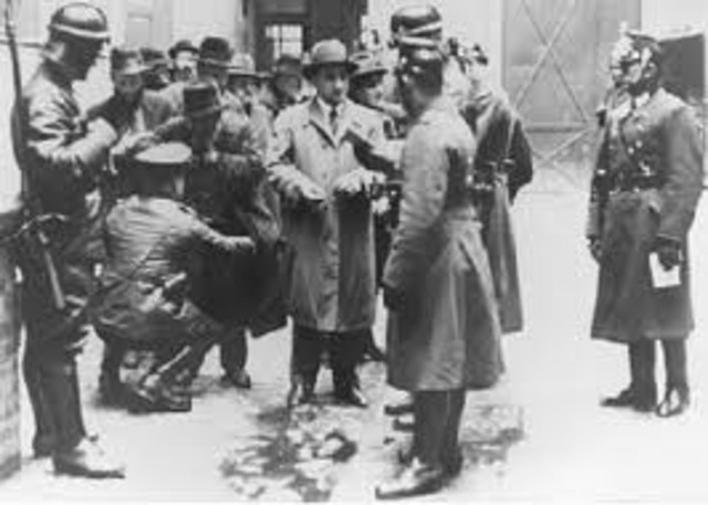 A nationwide boycott of Jewish-owned businesses in Germany is carried out under Nazi leadership.