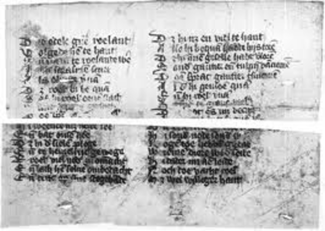 een onbekende dichter maakte een lang gedicht.