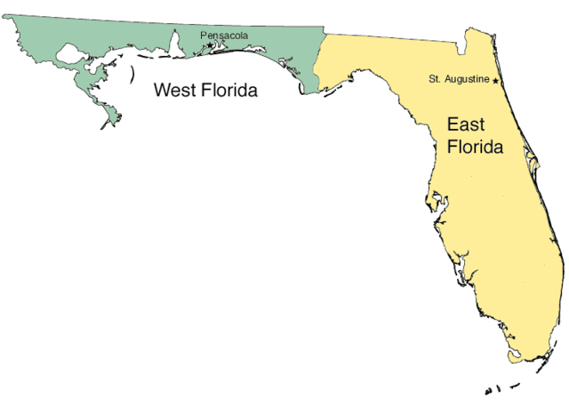 West and East Florida