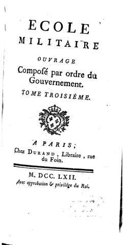 Publication de l'École Militaire