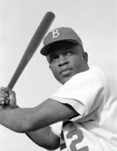 The first ever African American to ever play baseball, Jackie Robinson.