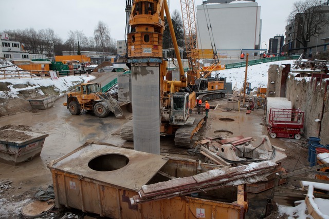 Bau des Besichtigungsbauwerks
