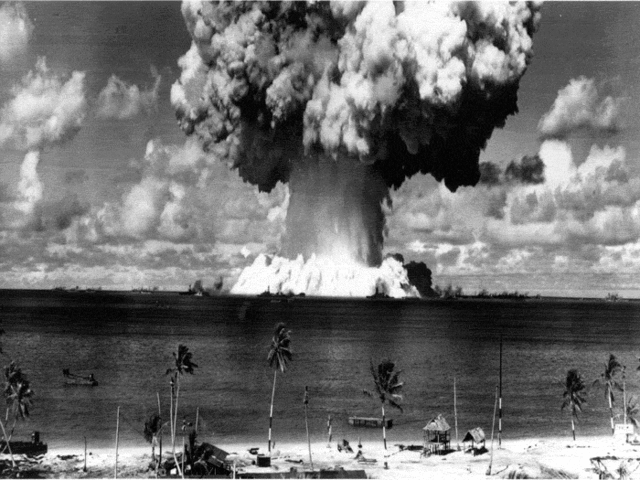 Detonation of the Hydrogen Bomb on Bikini Atoll (Start of the Arms Race)