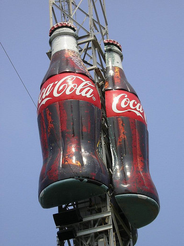 Coke bottles.