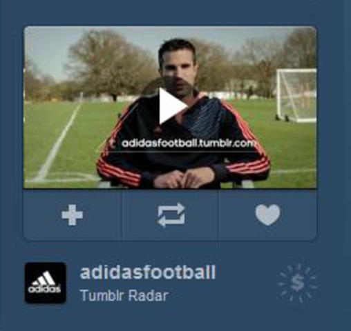 Tumblr's first major brand advertising with Adidas