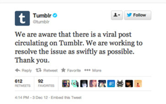 GNAA attack on Tumblr