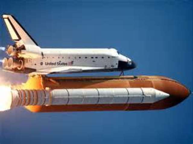US space shuttle crashes.