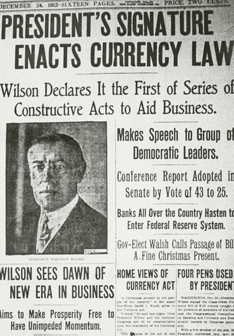 Federal Reserve System established