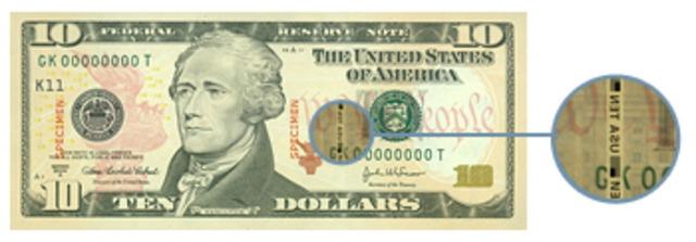 Security thread and micro printing