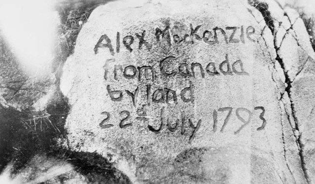 Alexander Mackenzie Stops His Journey to Pacific Ocean
