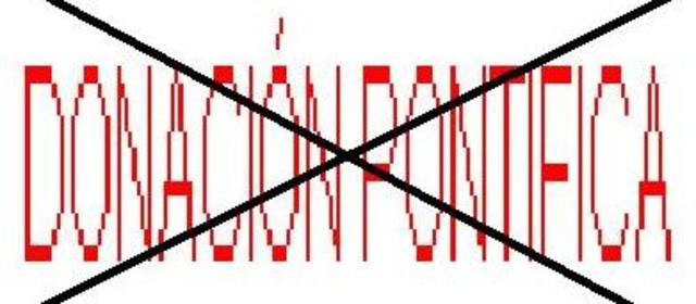 Alegación de la donación pontífica por parte de un Español