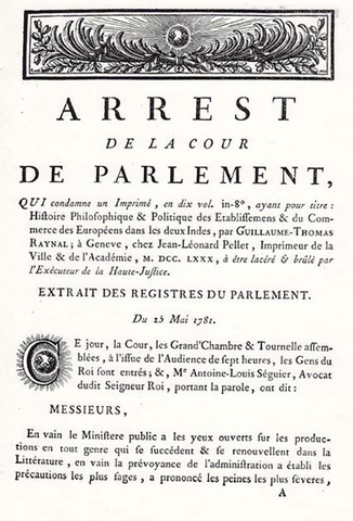 Décret - Parlement de Paris