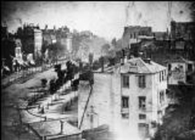 The first daguerreotype was created.