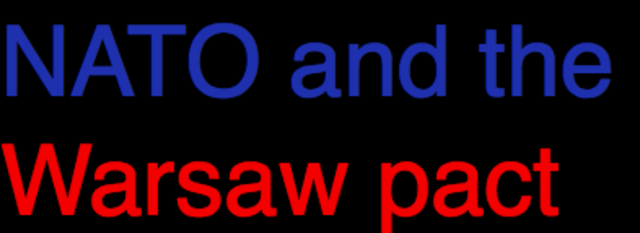 NATO and the Warsaw Pact