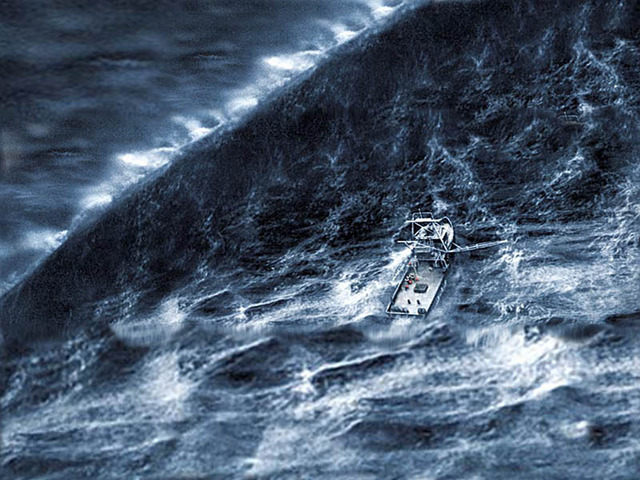 Pacific Storm Seperates Japanese Navy