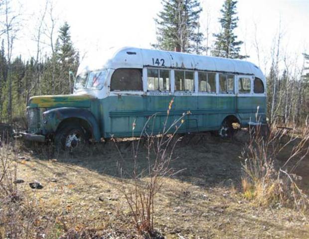 Chris finds the bus.