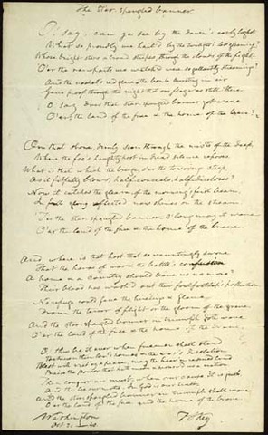Writing of the Star Spangled Banner