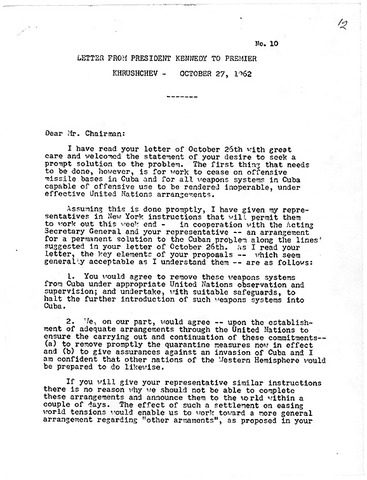 Kennedy's Letter