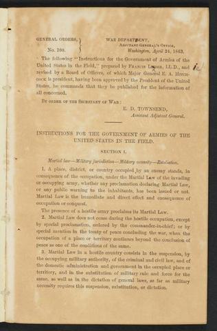 Lincoln Signs First Draft Law