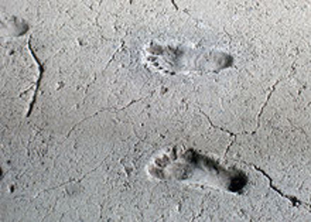 Ancient footprints of Acahualinca