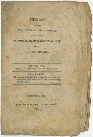 Congress Declares War on Britain