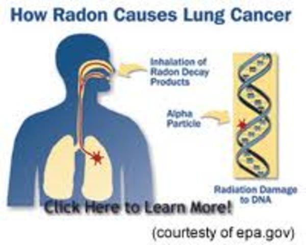 Radon recognized as a cause for affliction.