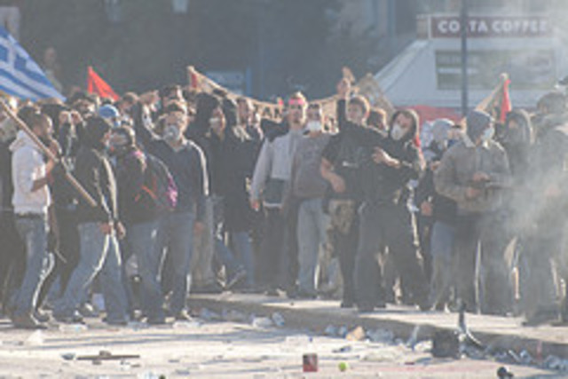 Violent protests commence