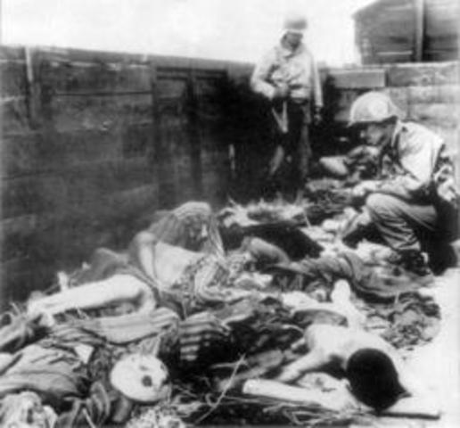 Jews in the Lódz ghetto are deported to the killing center at Chelmno.