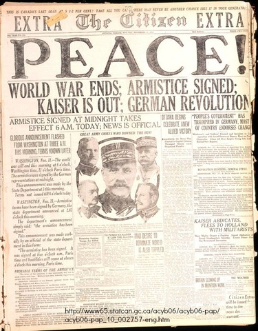 World War I Ends