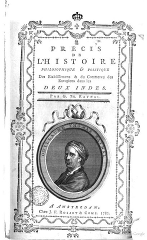 Parution du Précis de l'Histoire philosophique