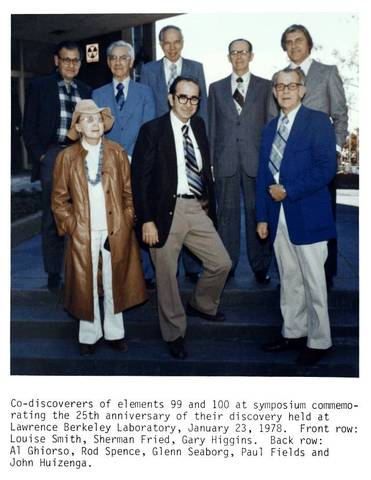 Elements Einsteinium 99 and Fermium 100 discovered.