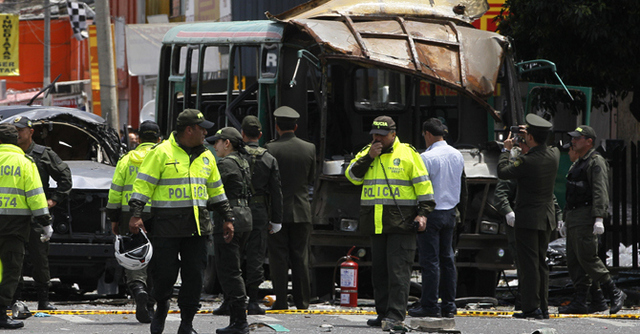 una bomba en Bogotá