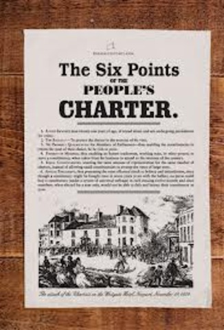 Publication of the People's Charter in Britain