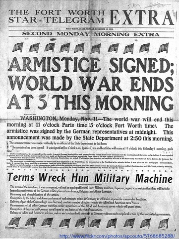 An Armistice is Signed